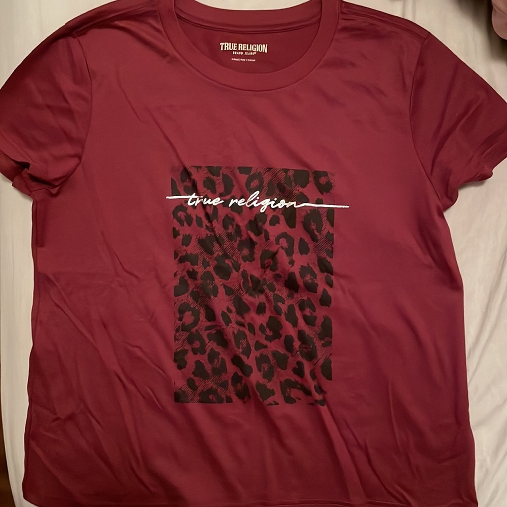 True Religion Animal Print Shirt and Skinny Leg Jeans